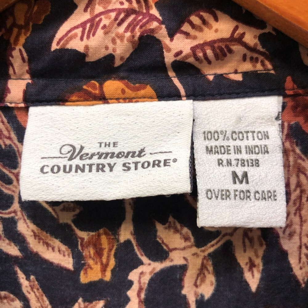 Vermont Counntry Store Button Front Tunic Cottagecore Cabincore Size M Cotton - Picture 5 of 6